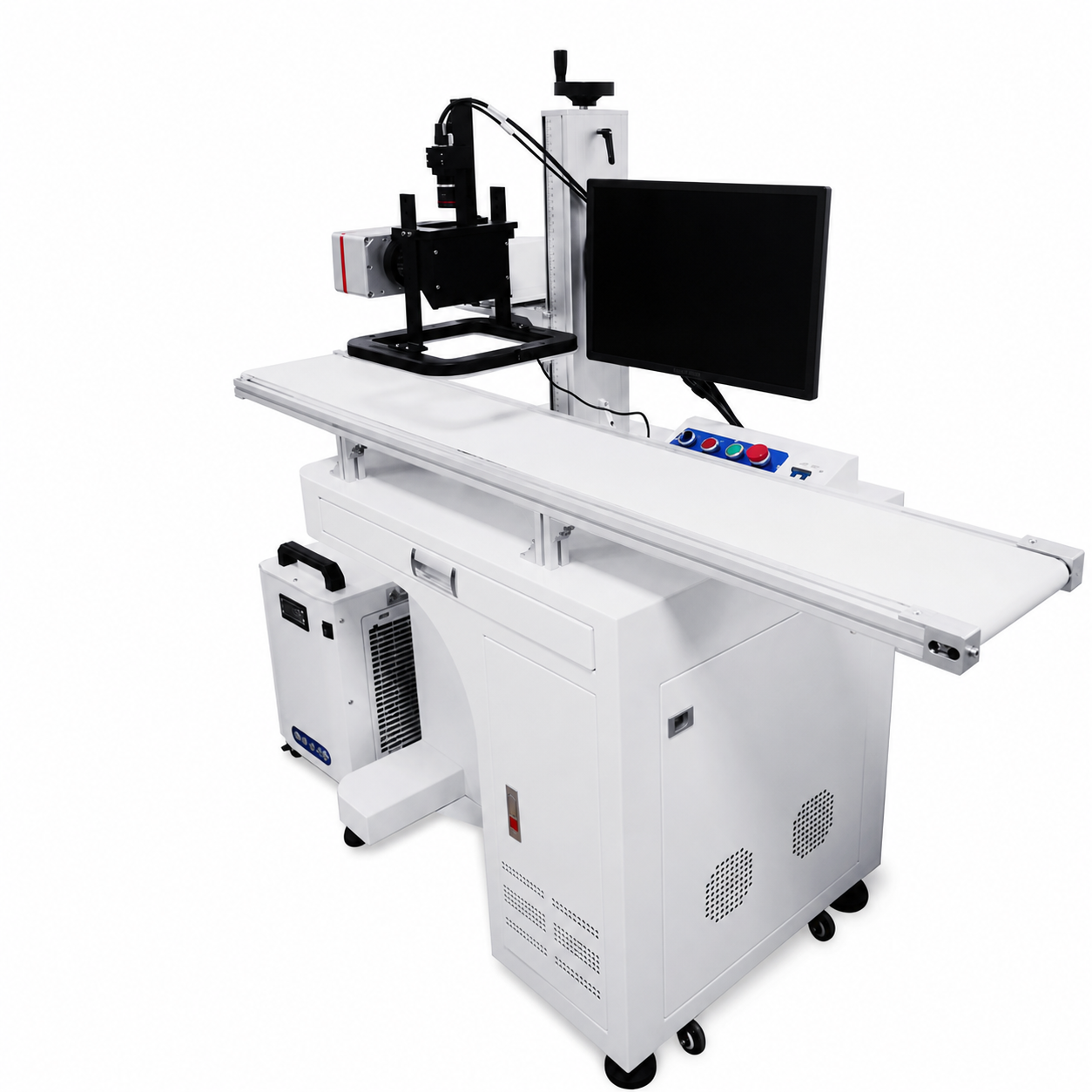 Vision-Guided Conveyor Laser Marking Machine for Chips, Metal and Plastics