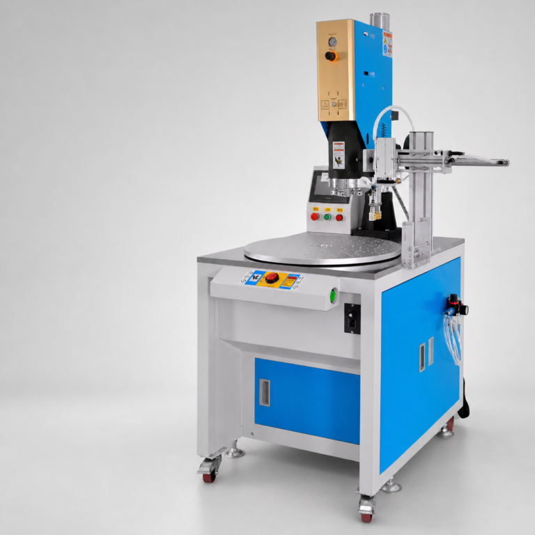 Multi-Station Rotary Ultrasonic Plastic Welding Machine with Automatic Robotic Unloading