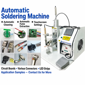 Semi/Fully Automatic Foot-Pedal Soldering Machine for PCB, LED, Motor and Connector Wiring