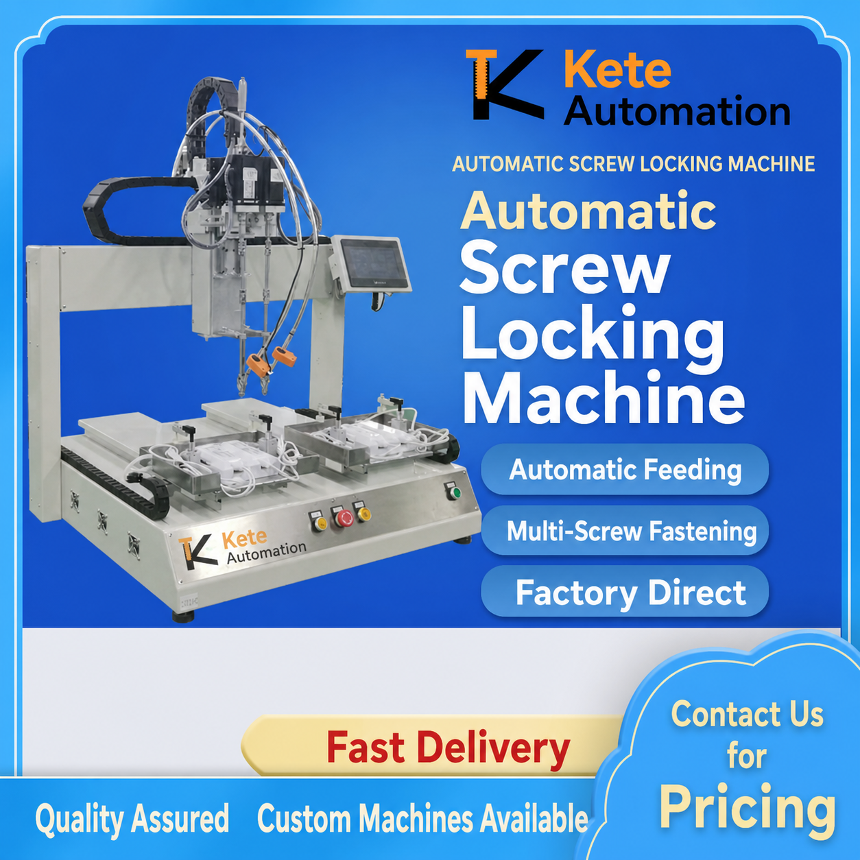 Multi-Axis Fully Automatic Pneumatic Screw Locking and Feeding Machine - Image 2